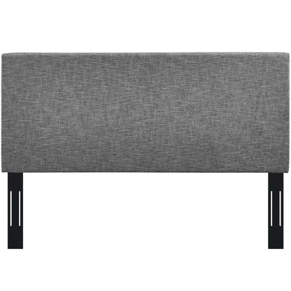 Taylor Upholstered Linen Fabric Headboard, gray fabric, full/queen, HouseOfZazla on Tampa Home & Garden Store