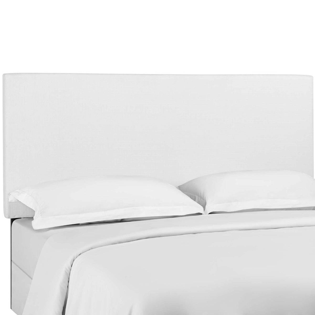 Taylor Upholstered Linen Headboard white fabric, full/queen size by Modway on Tampa Home & Garden Store