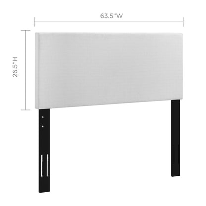 Taylor linen headboard in light gray fabric with black metal legs full/queen by Modway on Tampa Home & Garden Store
