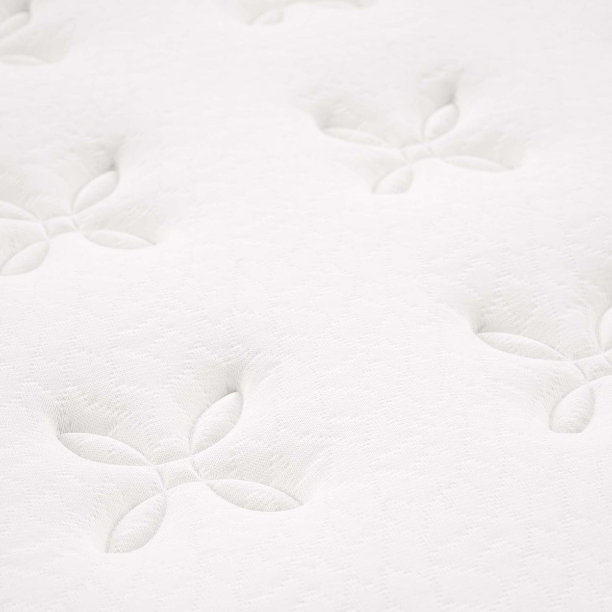 Twin Jenna 14in innerspring and foam mattress with white quilted fabric on Tampa Home & Garden Store