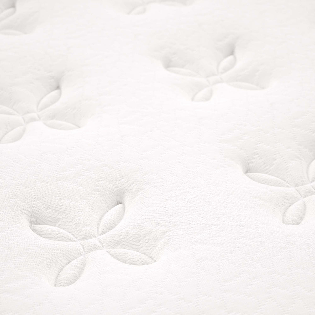 Jenna 14in innerspring foam twin mattress with white quilted leaf-pattern cover by HouseOfZazla on Tampa Home & Garden Store