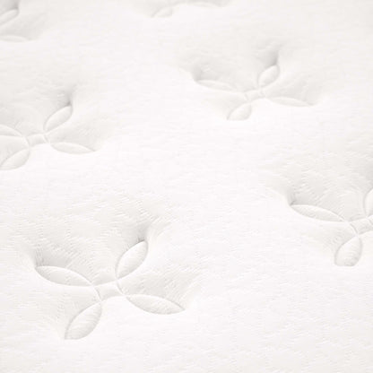 Jenna 14in innerspring foam twin mattress with white quilted leaf-pattern cover by HouseOfZazla on Tampa Home & Garden Store