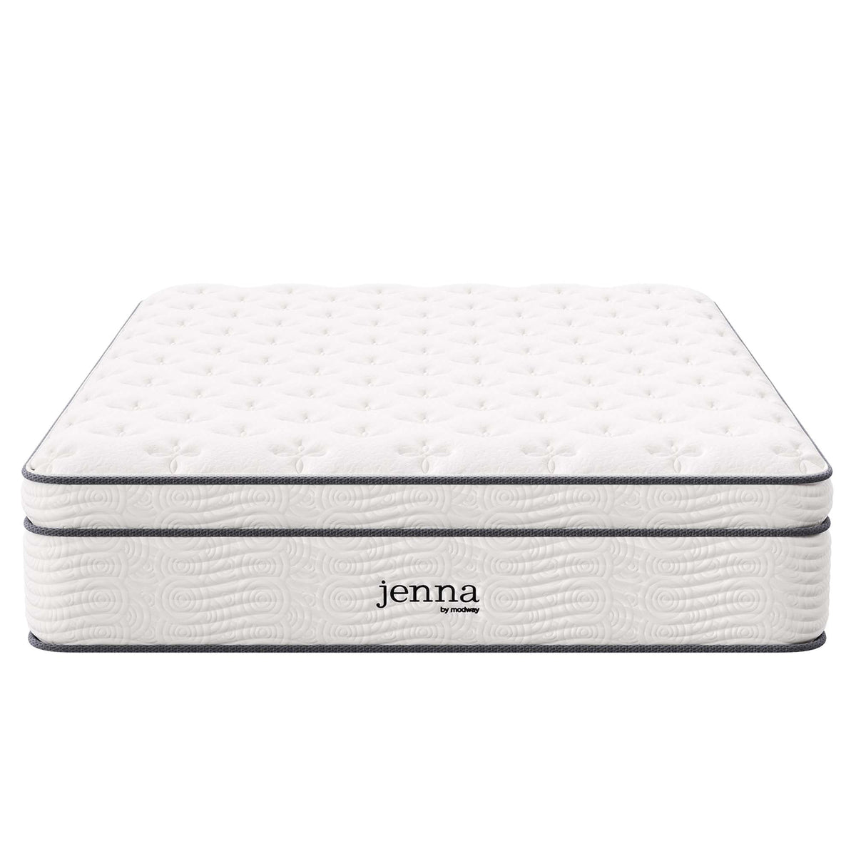 Jenna 14in innerspring and foam twin mattress with white quilted top, Modway on Tampa Home & Garden Store