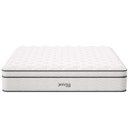 Jenna 14in twin innerspring foam mattress by Modway with white quilted top on Tampa Home & Garden Store