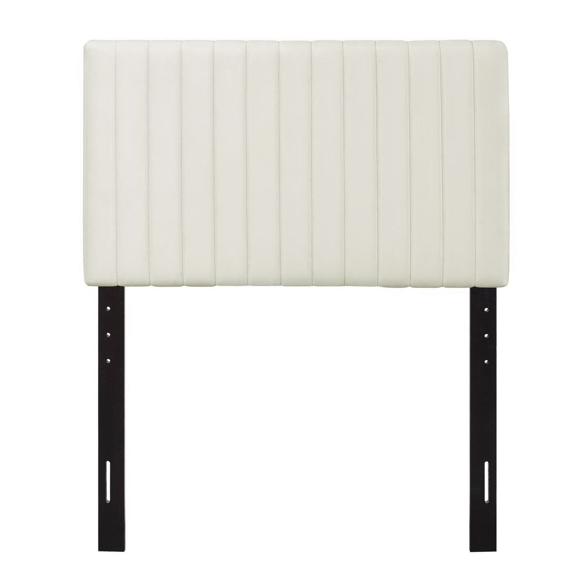 Keira Performance Velvet Headboard by Modway, white velvet with vertical channel stitching on Tampa Home & Garden Store