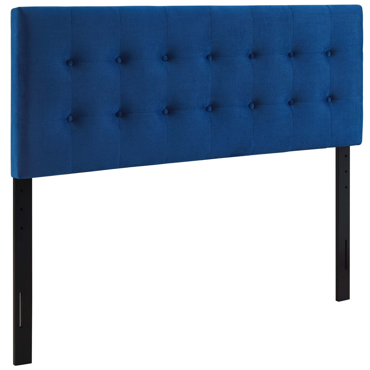 Headboard Emily Biscuit Tufted Performance Velvet Queen Headboard in blue by HouseOfZazla on Tampa Home & Garden Store