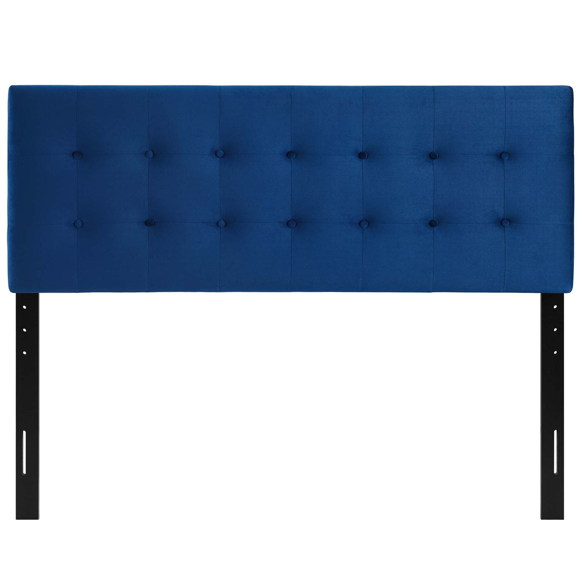 Emily Biscuit Tufted Velvet Queen Headboard in royal blue with button tufting by Modway on Tampa Home & Garden Store
