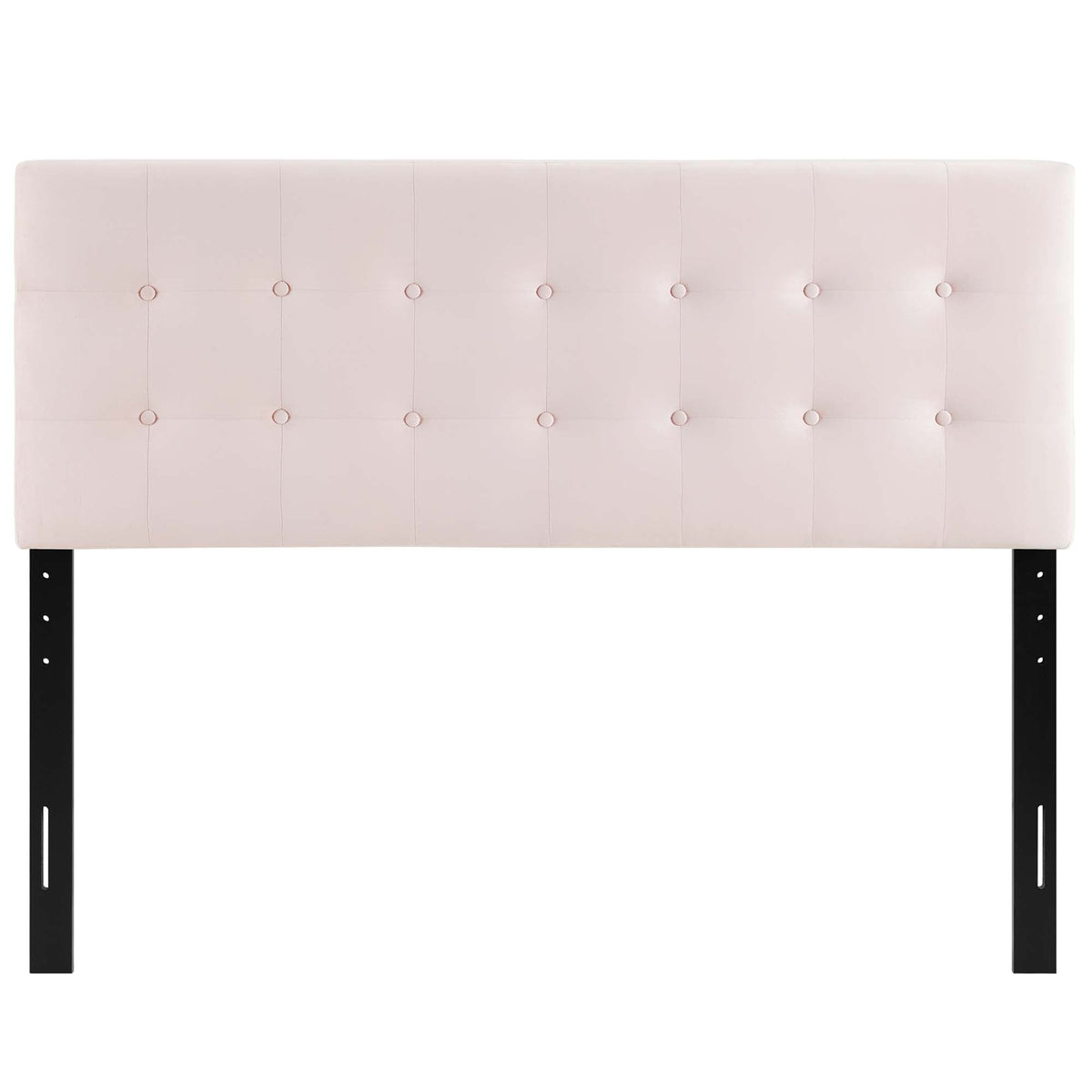 Emily Biscuit Tufted Velvet Queen Headboard blush pink biscuit tufting on Tampa Home & Garden on Tampa Home & Garden Store