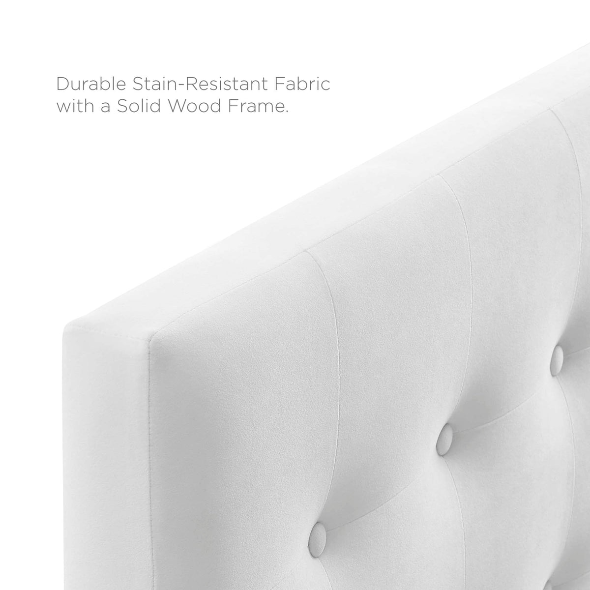 Emily Biscuit Tufted King Headboard in performance velvet pale gray by Modway on Tampa Home & Garden Store