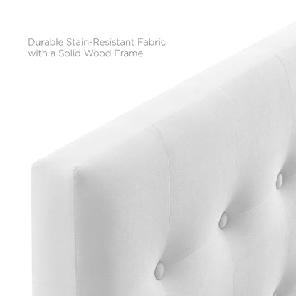 Emily Biscuit Tufted King Headboard in performance velvet pale gray by Modway on Tampa Home & Garden Store
