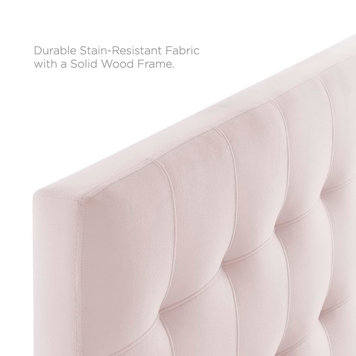 Lily Biscuit Tufted Performance Velvet Headboard by Modway in blush pink velvet on Tampa Home & Garden Store