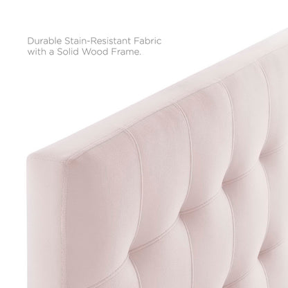 Lily Biscuit Tufted Performance Velvet Headboard by Modway in blush pink velvet on Tampa Home & Garden Store