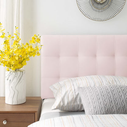 Headboard Lily Biscuit Tufted Performance Velvet Headboard by Modway in blush pink on Tampa Home & Garden Store