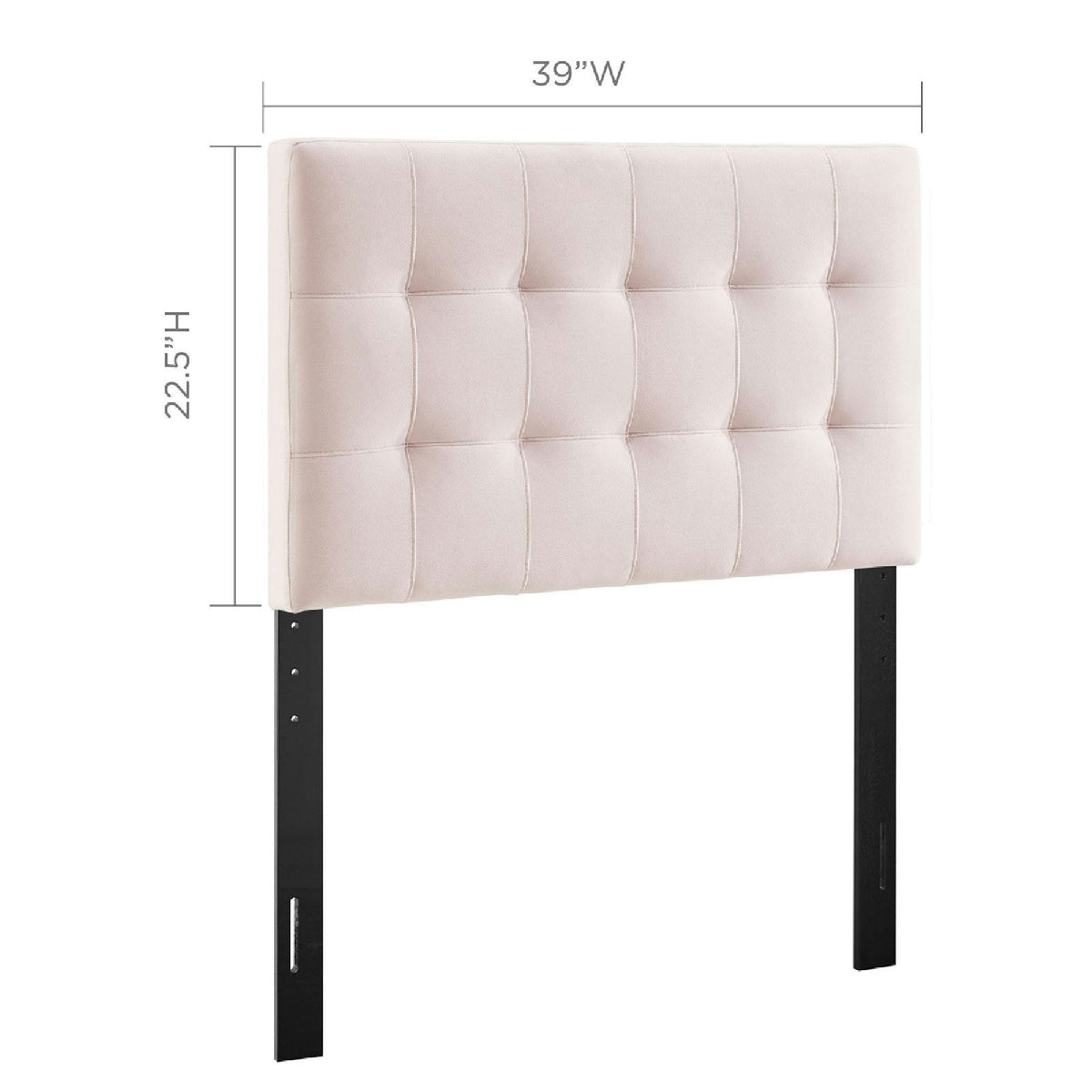 Lily Biscuit Tufted Performance Velvet Headboard blush pink by Modway on Tampa Home & Garden Store