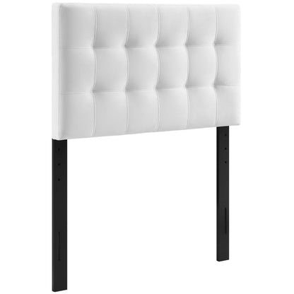 Headboard Lily Biscuit Tufted Performance Velvet by Modway white tufting and black legs on Tampa Home & Garden Store
