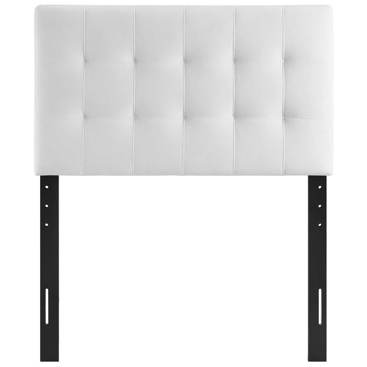 Lily Biscuit Tufted Performance Velvet Headboard HouseOfZazla gray tufted with black legs on Tampa Home & Garden Store
