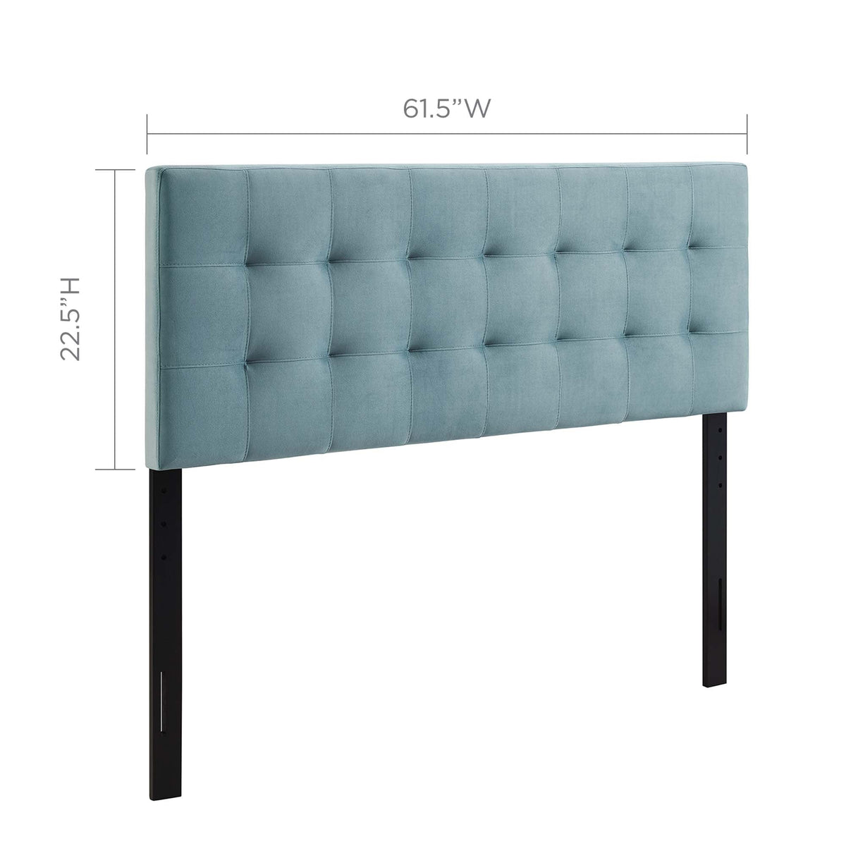 Lily Biscuit Tufted Performance Velvet Queen Headboard by Modway, teal upholstered on Tampa Home & Garden Store