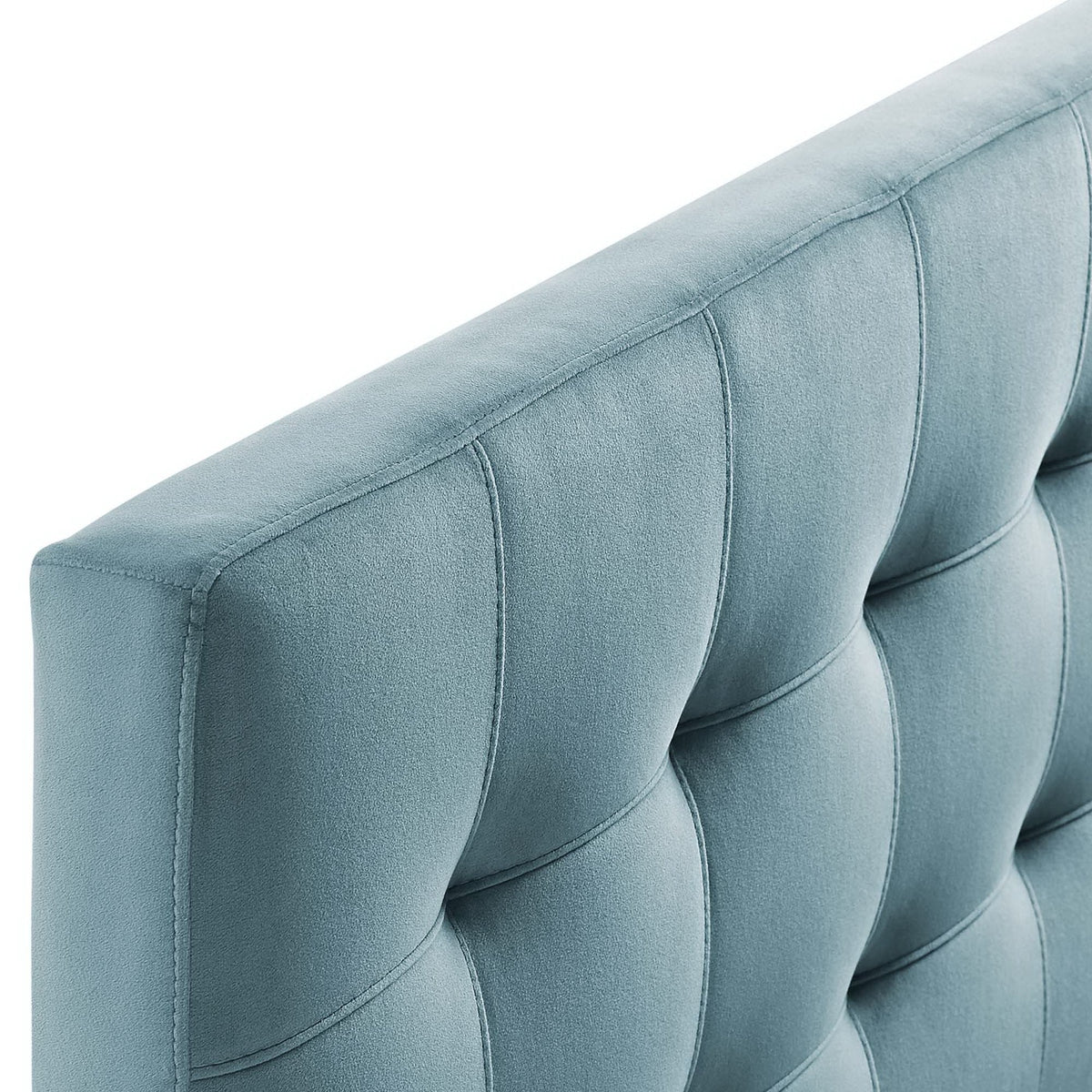 Lily Biscuit Tufted Velvet Queen Headboard blue velvet with panels by Modway on Tampa Home & Garden Store