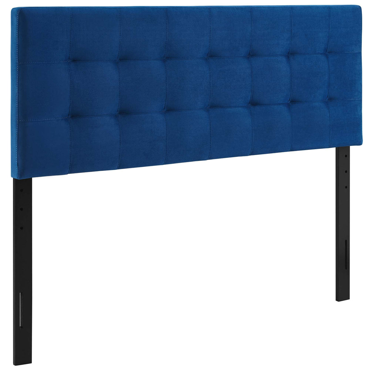 Lily Biscuit Tufted Performance Velvet Queen Headboard in rich blue velvet by Modway on Tampa Home & Garden Store