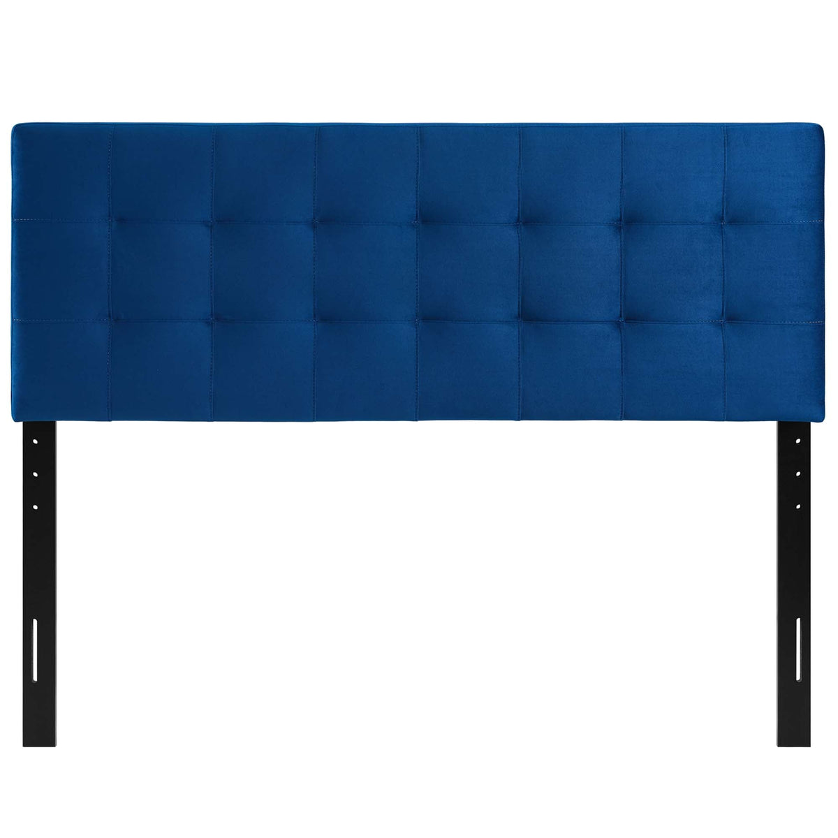 Lily Biscuit Square-Tufted Performance Velvet Queen Headboard in royal blue by Modway on Tampa Home & Garden Store