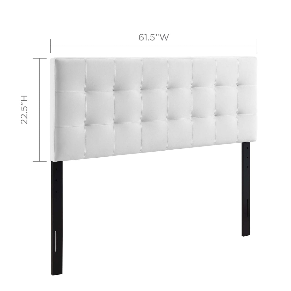 Lily Biscuit Tufted Velvet Queen Headboard white velvet with biscuit tufting by Modway on Tampa Home & Garden Store