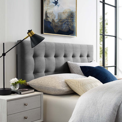 Lily Biscuit Tufted Performance Velvet Headboard in gray by Modway on Tampa Home & Garden Store