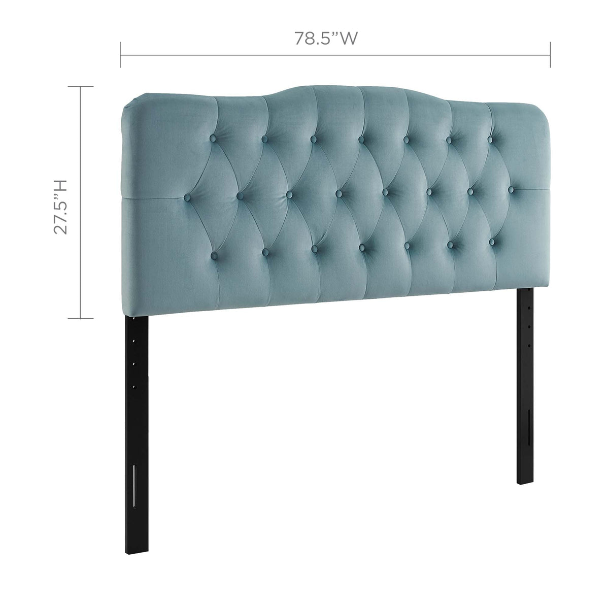 Annabel Diamond Tufted Performance Velvet King Headboard, blue, diamond-tufted by Modway on Tampa Home & Garden Store