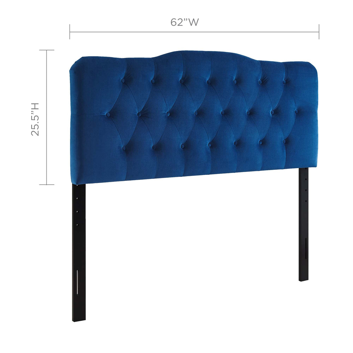 Annabel Diamond Tufted Performance Velvet Queen Headboard royal blue by HouseOfZazla on Tampa Home & Garden Store