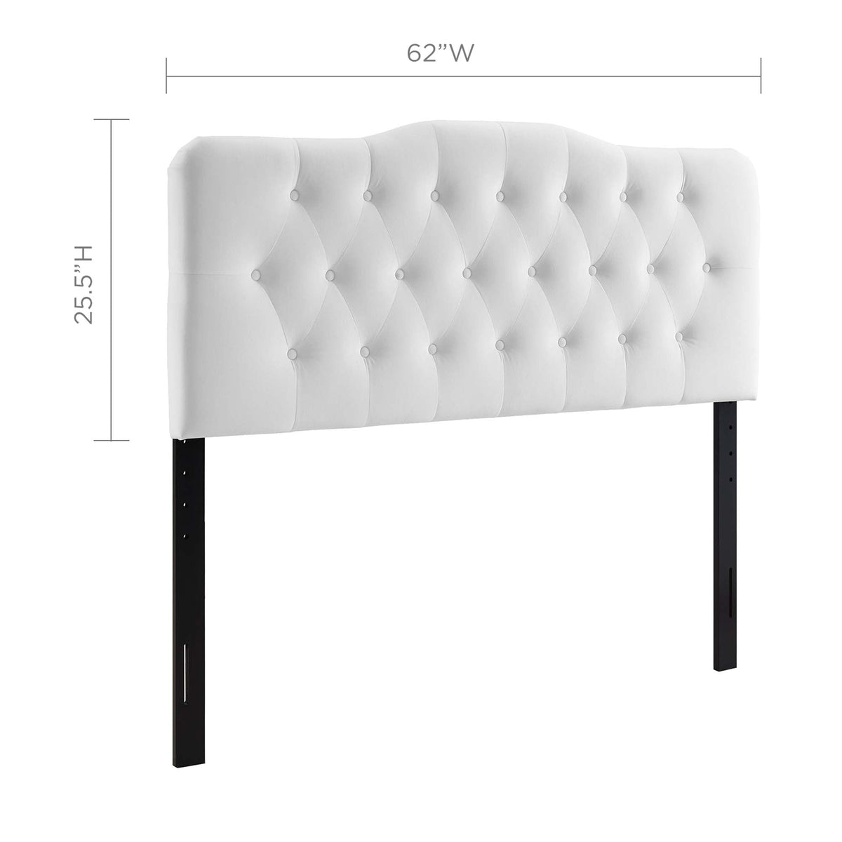 Annabel Diamond Tufted Performance Velvet Queen Headboard white upholstery by HouseOfZazla on Tampa Home & Garden Store