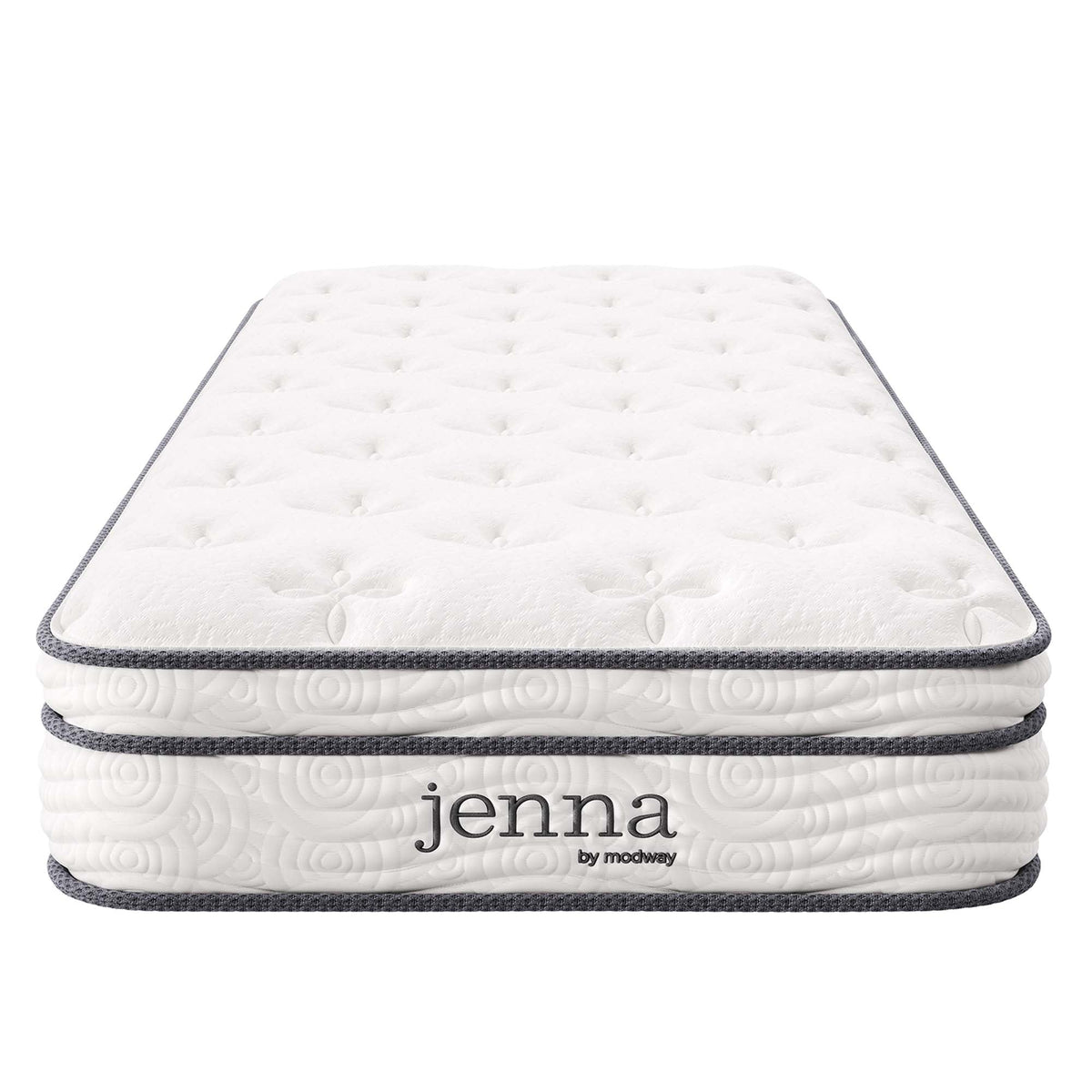 Jenna twin innerspring foam mattress with white quilted top by Modway on Tampa Home & Garden Store
