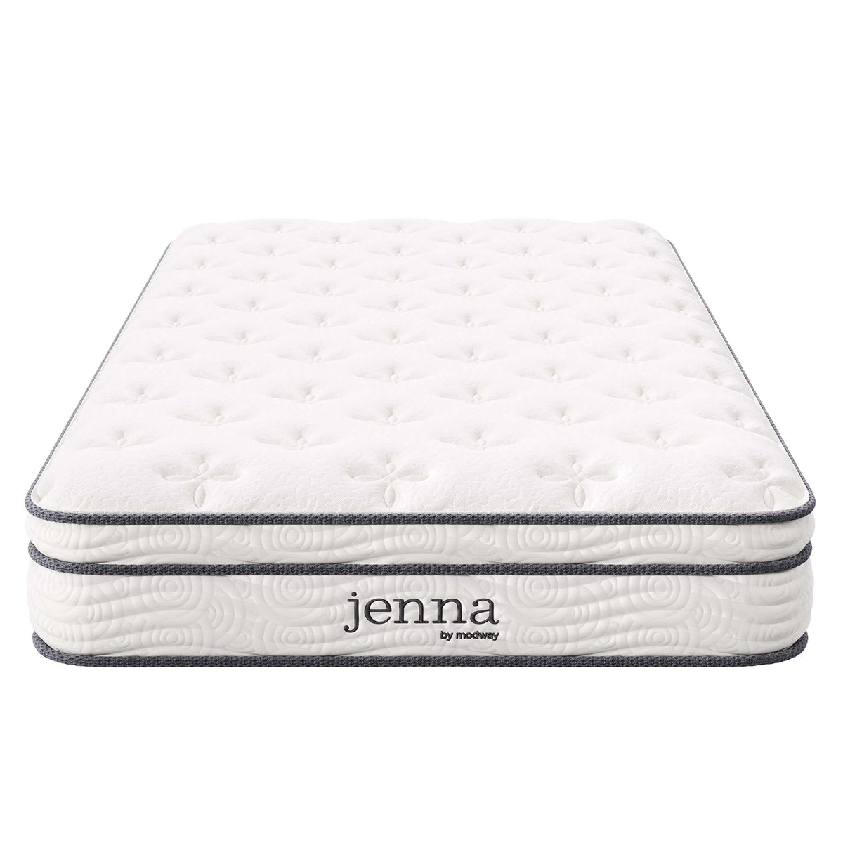 Jenna twin 8in innerspring foam mattress with white quilted top by Modway on Tampa Home & Garden Store