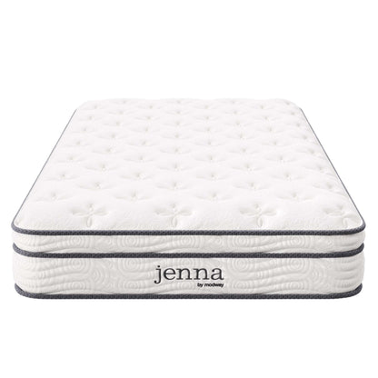 Jenna twin 8in innerspring foam mattress with white quilted top by Modway on Tampa Home & Garden Store