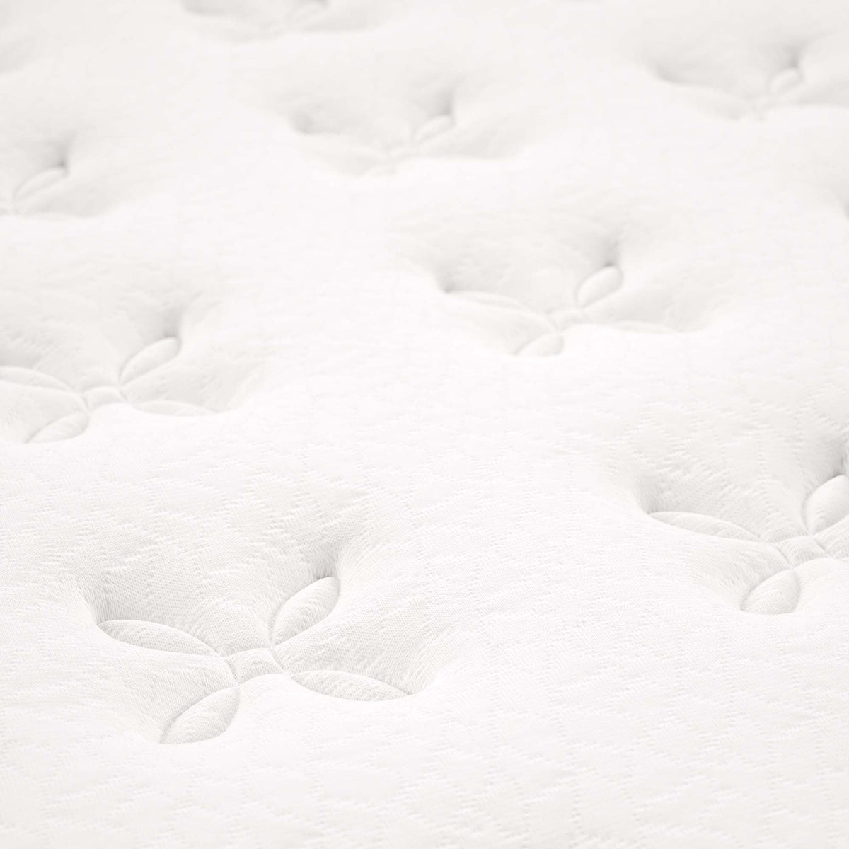 Twin Jenna 8in innerspring foam mattress by HouseOfZazla on white tufted cover on Tampa Home & Garden Store