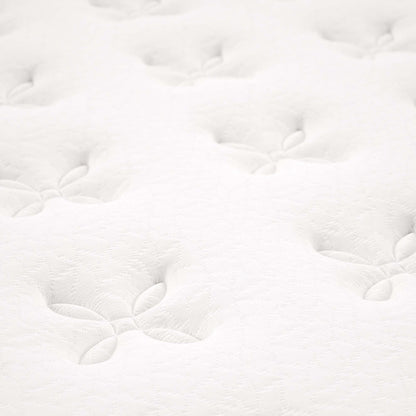 Twin Jenna 8in innerspring foam mattress by HouseOfZazla on white tufted cover on Tampa Home & Garden Store