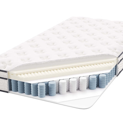 Twin Jenna 8in innerspring foam mattress with white tufted top HouseOfZazla on Tampa Home & Garden Store