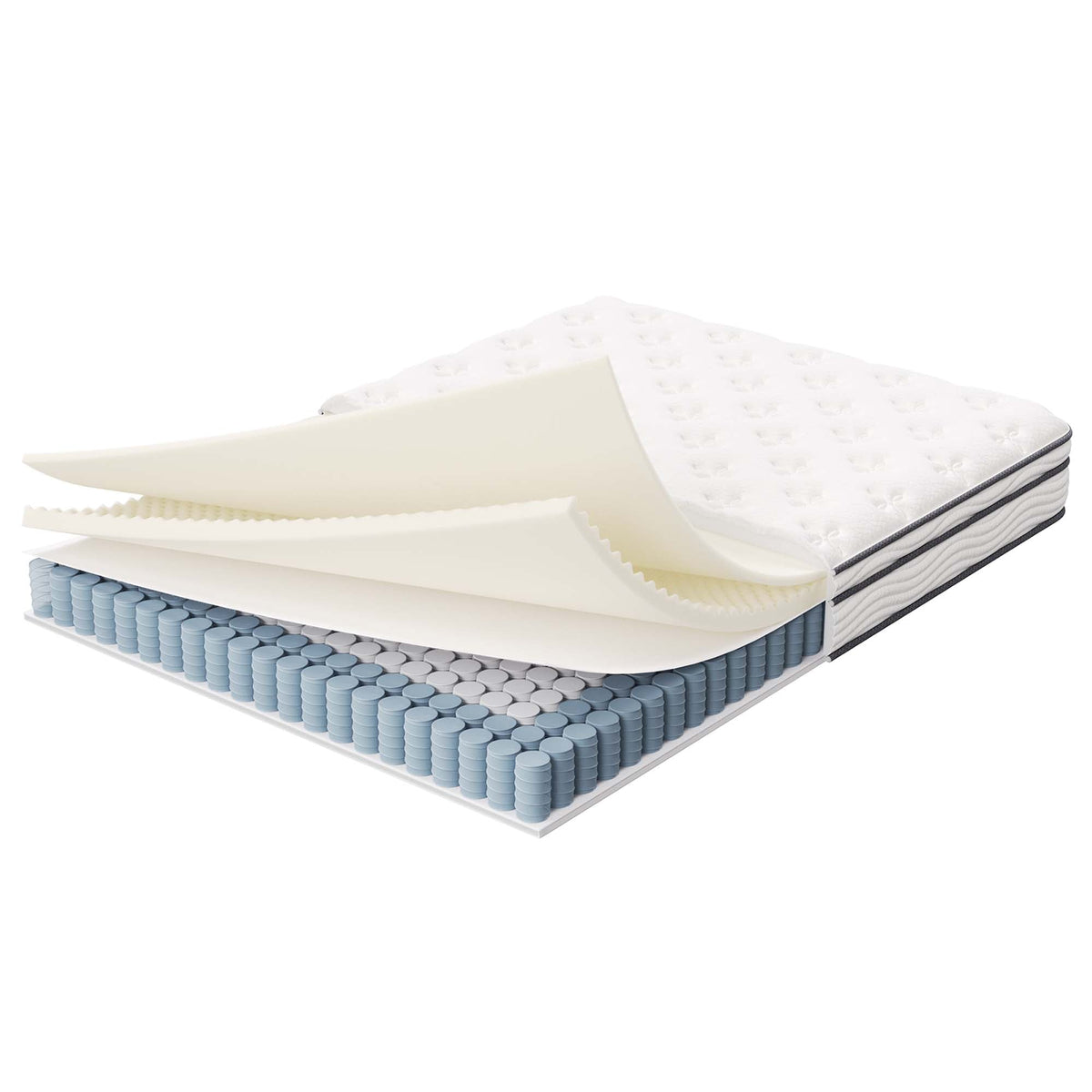 Jenna 8in innerspring and foam twin mattress with layered foam and coil base on Tampa Home & Garden Store