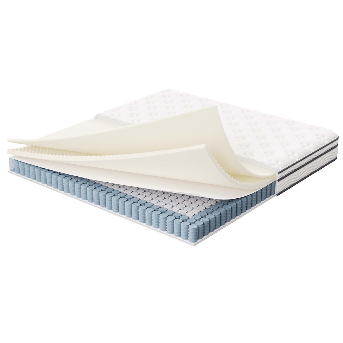 Twin Jenna 8in Innerspring Foam Mattress with quilted top and blue coil base HouseOfZazla on Tampa Home & Garden Store