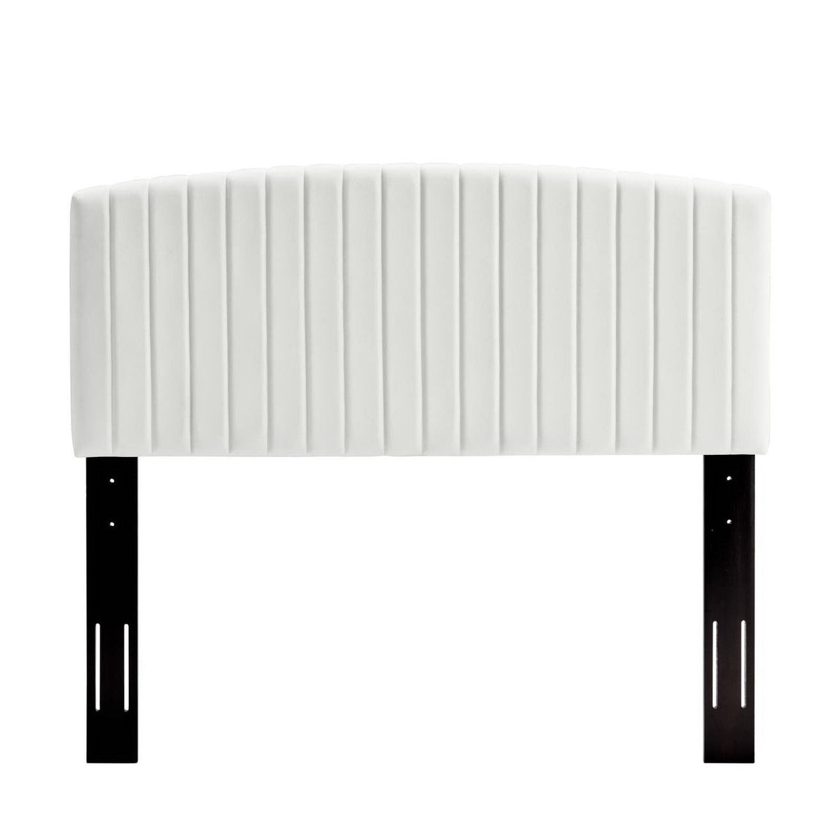 Rebecca Performance Velvet Full/Queen Headboard vertical channel tufting white by Modway on Tampa Home & Garden Store