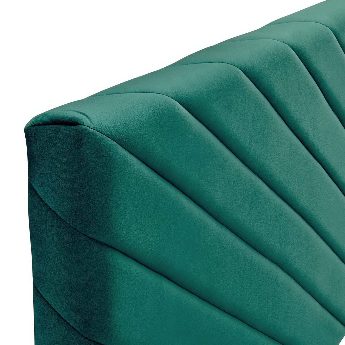 Alyson angular channel tufted performance velvet headboard in teal by HouseOfZazla on Tampa Home & Garden Store