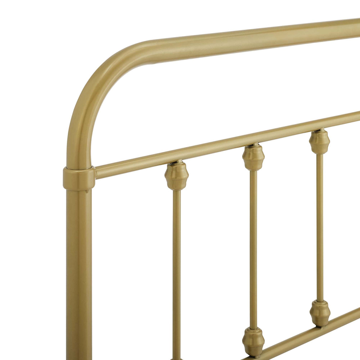Sage metal headboard gold finish with curved arch and turned posts by Modway on Tampa Home & Garden Store