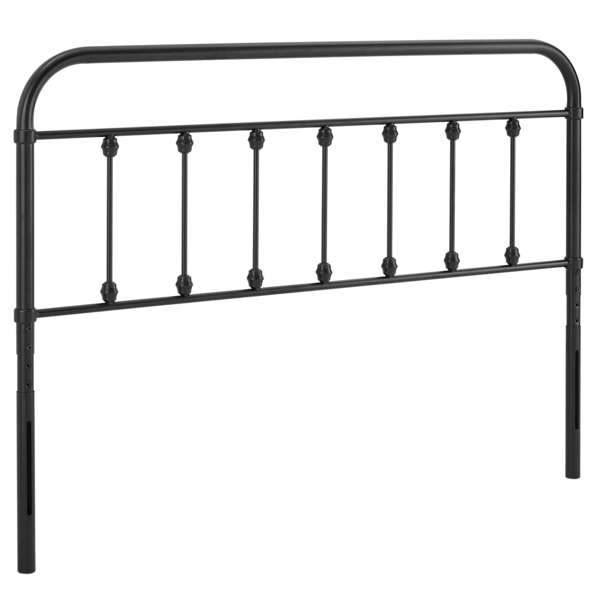 Sage Metal Headboard black iron frame with curved top rail and slender spindles Modway on Tampa Home & Garden Store