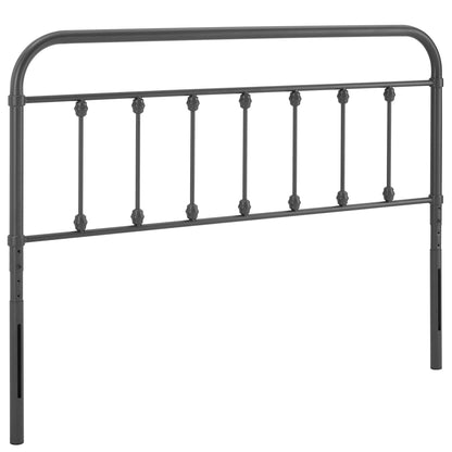 Sage metal headboard by Modway, dark-gray frame with curved top rail and slender spindles on Tampa Home & Garden Store