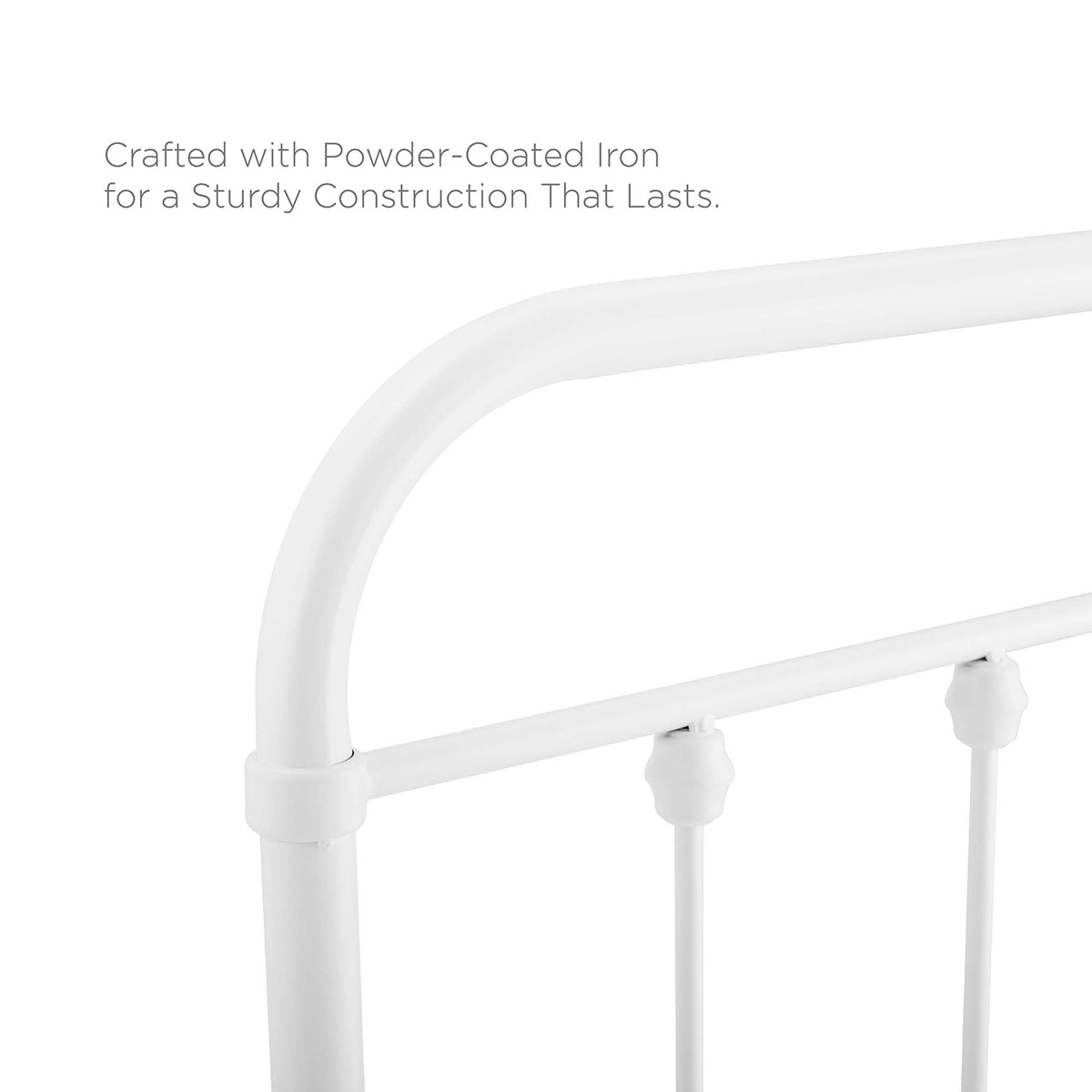 Sage Metal Headboard white powder-coated metal by Modway on Tampa Home & Garden Store