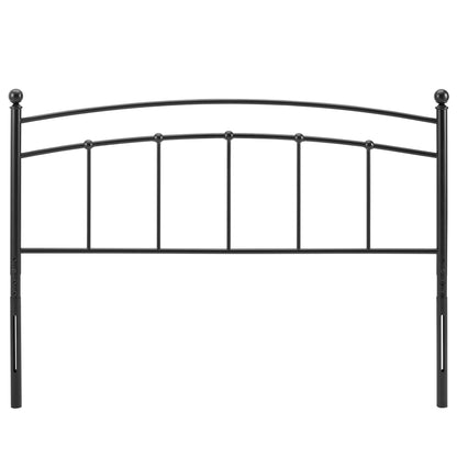 Abigail Metal Headboard curved-arch metal frame black finish HouseOfZazla on Tampa Home & Garden Store