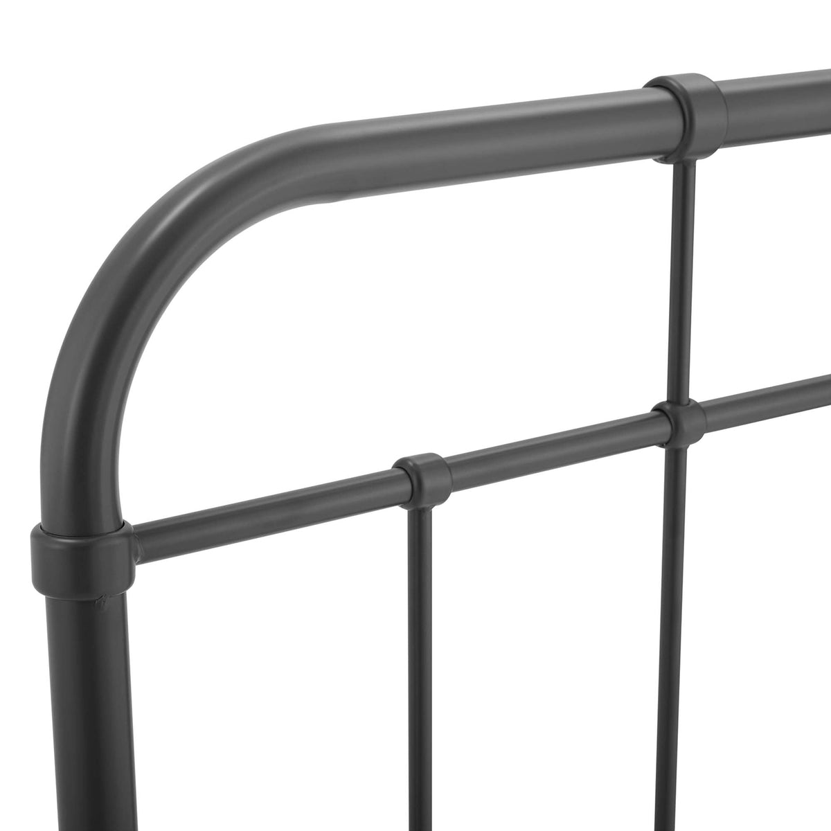 Alessia Metal Headboard by Modway, gray powder-coated steel frame, modern industrial style on Tampa Home & Garden Store