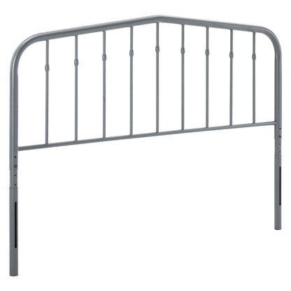 Lennon Metal Headboard by Modway, gray metal frame with vertical spindles on Tampa Home & Garden Store