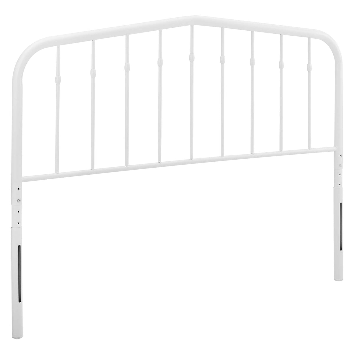 Lennon Metal Headboard white metal with vertical spindles by Modway on Tampa Home & Garden Store