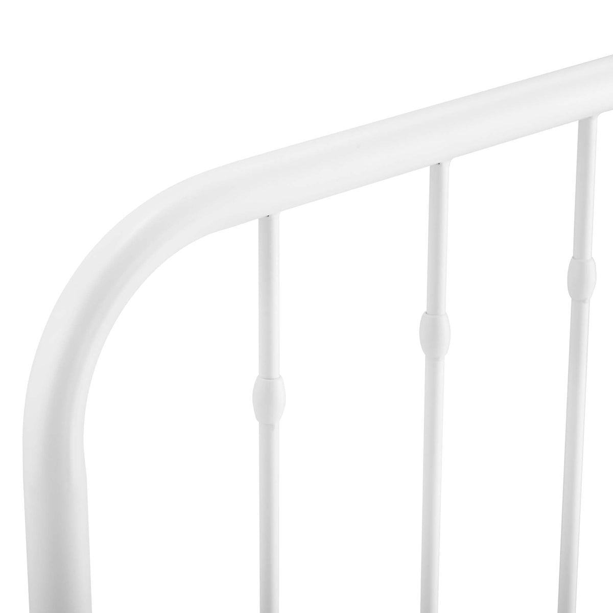 Lennon Metal Headboard white metal curved arch with slim vertical posts by Modway on Tampa Home & Garden Store