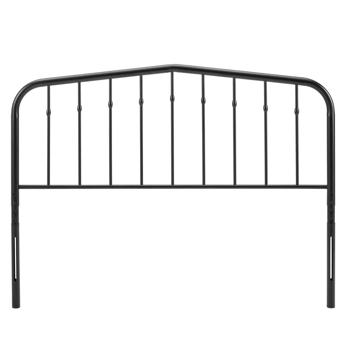 Lennon Metal Headboard by HouseOfZazla, black steel headboard with rounded top rail on Tampa Home & Garden Store