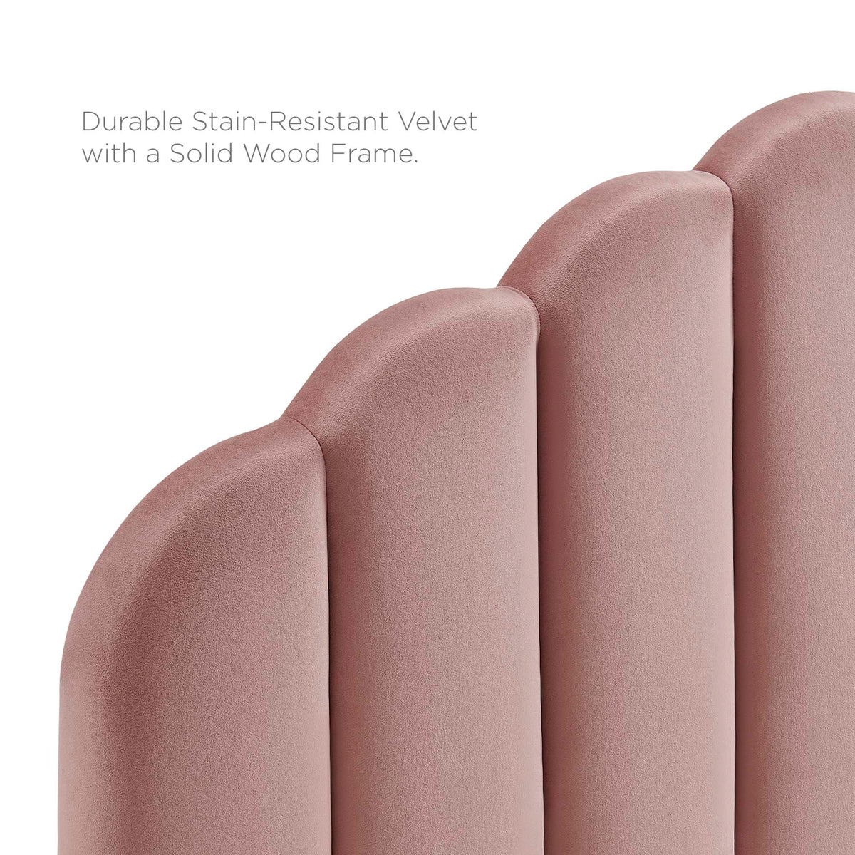 Veronique Twin Headboard in pink performance velvet with a solid wood frame by Modway on Tampa Home & Garden Store